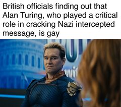 Disgusted Homelander meme #3