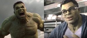 Angry Hulk vs Civil Hulk: blank meme template