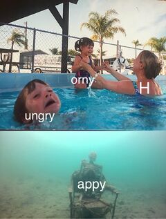 Mother Ignoring Kid Drowning In A Pool meme #3